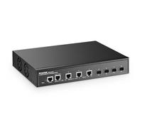 MokerLink 8-Port-10G-Switch gestito, 4x10G-Ethernet-RJ45-Port, 4x10G-SFP+-Slot, gestito tramite Web/CLI L3, Switch di rete in metallo per montaggio su desktop o a parete