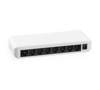 MokerLink 8 porte Gigabit Unmanaged Ethernet Switch, 8 porte 100/1000Mbps, splitter hub di rete per la casa e l'ufficio, switch di rete da tavolo e da parete in plastica