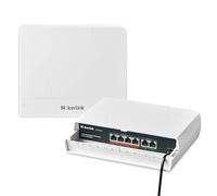 MokerLink Interruttore POE esterno a 6 porte, 4 porte POE+, 2 UpLink, 10/100Mbps, 78W IEEE802.3af/at, Interruttore senza ventola Plug and Play non gestito resistente alle intemperie