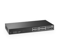 MokerLink Switch Ethernet 2.5G Gestito Con 16 Porte Base-T e 2 SFP, Supporta LACP/VLAN/QOS/IGMP, Switch di Rete RackMount Senza Ventola