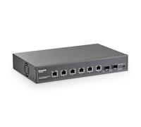 MokerLink Switch Ethernet a 8 porte 10 Gbps con slot SFP+ 2 x 10 G, 6 porte 10 G RJ45, supporto 10 G/5 G/2,5 G/1000 M/100 m, larghezza di banda 160 Gbps non gestito Plug and Play Desktop|RackMount
