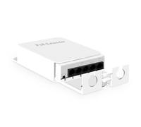 MokerLink Switch/Extender PoE a 5 porte per esterni, ripetitore PoE IEEE 802.3 af/at/bt, 10/100Mbps, 1 PoE in 4 PoE out, switch POE passthrough impermeabile per montaggio a parete