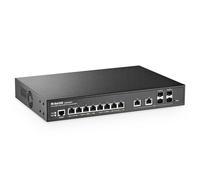 MokerLink Switch gestito 8porte, 2x10G SFP+, 2x10G, gestito Web/CLI L3, Desktop|Switch di rete per montaggio su rack