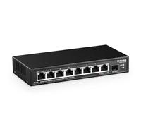 MokerLink Switch gestito a 8 porte da 2,5 Gigabit con slot SFP+ 10 G, 8 porte Base-T da 2,5 G compatibile con 10/100/1000 Mbps, Mini Size Metal Web Managed Network Switch senza ventola