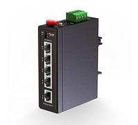 mokerlink Switch Industriale per Guida DIN a 5 Porte, 4 Porte e 1 uplink, Fast Ethernet 10/100Mbps, Guida DIN e Montaggio a Parete Inclusi