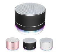 Mokeum A10 Altoparlante Bluetooth, Portatile Wireless con Luci RGB, Suono Stereo HD, Supporto Scheda TF, Audio AUX, Nero
