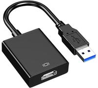 Mokeum Adattatore da USB a HDMI, adattatore da USB 3.0/2.0 a HDMI convertitore video 1080P, adatto per PC portatili, desktop, monitor, proiettori, HDTV compatibile con Windows XP/7/8/10/11