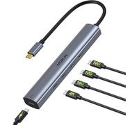 MOKiN 10 Gbps USB C HUB, adattatore MacBook USB HUB con uscita video 4 K @60 Hz, ricarica PD 100 W, trasferimento dati USB C, multiporta dongle per MacBook Pro, iPad Pro e dispositivi di tipo C