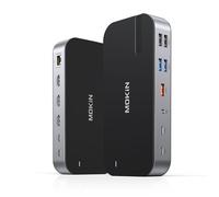 MOKiN Docking station USB C 3 HDMI, docking station 16 in 1 due monitor, docking station per laptop tre display con USB A/C 3.1, USB 3.0/2.0, PD da 100 W, Ethernet, audio e microfono, SD e MicroSD per