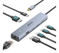 MOKiN - Adattatore USB C 7 in 1 per MacBook Pro/Air
