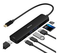 MOKiN - Adattatore USB C Hub HDMI per MacBook Pro/Air, adattatore 7 in 1 USB C Dongle Mac con HDMI, porta dati di tipo C, 100 W PD, SD/microSD e 2 USB 3.0 per Dell/Lenovo/Thinkpad (nero)