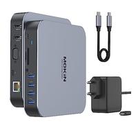 MOKiN Docking Station per MacBook Air/Pro, Alimentatore USB C 13 in 1 da 65 W per MacBook Docking Station Dock USB C con doppio display HDMI 4K, VGA, Gigabit Ethernet, 4*USB 3.0, 100 W PD, audio da 3
