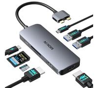 MOKiN Docking station per MacBook Pro/Air, docking station USB C doppio monitor, doppio adattatore HDMI per dongle Mac MacBook Hub con 2 HDMI, USB 3.0 A&C, SD/TF e 100 W PD