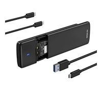 MOKiN M.2 NVMe SATA SSD Enclosure Adapter Tool-Free,USB 3.2 Gen2 10Gbps External to USB PCI-E 6Gbps SATA M-Key / B+M Key, NVMe USB Adapter Support UASP Trim for SSD 2230/2242/2260/2280