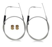 MoKitDora Cavo Acceleratore Intrecciato In Acciaio Inox Per Manubrio Harley Sportster XL 14" 2004-2006