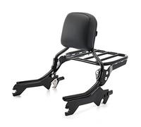 MoKitDora Schienale Softail staccabile Sissy Bar verticale con cuscinetto e portapacchi per Harley FLFB FLFBS FXBR FXBRS dal 2018 in poi, nero