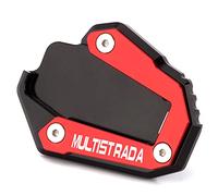 Mokiton Piastra di estensione per cavalletto laterale per moto, compatibile con Ducati Multistrada V4 V4S 950 950S 1200 1200S 1260 1260S | Supporto per pedane multistrada (rosso-2)
