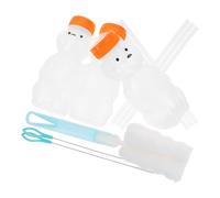 MOKKHNB 1 set di biberon Juice Bear, bicchieri con cannuccia Honey Bear con strumenti per la pulizia, biberon terapeutici per l'allenamento del linguaggio e dell'alimentazione.