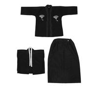MOKKHNB 1 set di kimono giapponese per ragazzi - Abito tradizionale da samurai - Costume da guerriero per celebrazioni estive, vacanze e incontri culturali (nero)