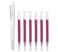 MOKKHNB 1 Set di pennarelli termosensibili per Tessuti, Ideali per Cucito, Quilting, Ricamo. Pennarelli a Inchiostro evanescente per Abbigliamento, Alternativa al Gesso da Sarto, con 6 ricariche da
