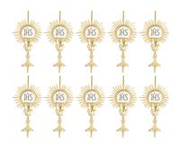MOKKHNB 10 decorazioni per cupcake per la Prima Comunione: ornamenti biblici, decorazioni religiose di Gesù per feste in chiesa, riunioni festive, natalizie cristiane da appendere, 5,1x3