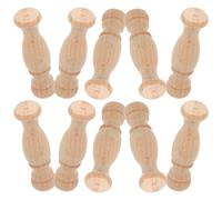 MOKKHNB 10 Pezzi Fusi per Balaustra in Legno Massello 7x1,8 Cm, Pilastri Romani Decorativi per Mobili Fai da Te, Accessori per Scale e Case delle Bambole, Decorazione Artigianale Cortili