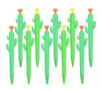 MOKKHNB 10 Pezzi Matita Meccanica Automatica a Forma di Cactus in Plastica Verde, Design Creativo e Semplice, Scrittura Uniforme e Portatile per Studenti e Colore Casuale