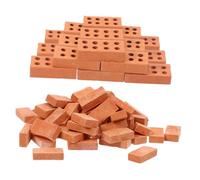 MOKKHNB 100 Pezzi Mini Mattoncini per Micro Paesaggio Decorazioni Realistiche per Modellismo Fai da Te Mattoni Miniature per Costruzioni e Progetti Creativi
