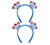 MOKKHNB 2 fasce per capelli carine per feste, accessorio per costume da topo per bambini, fascia per capelli con orecchie di animali in peluche per ragazze, cosplay o festival, cerchietto per peloso