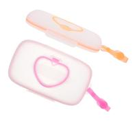 MOKKHNB 2 Pezzi Dispenser Portatile per Salviette da Viaggio in Pp e Silicone, Resistente e Facile da Trasportare, Custodia Salvaspazio per Uso All'aperto nella Culla