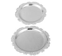 MOKKHNB 2 piatti di Gerusalemme per la Pasqua ebraica: vassoio rotondo per cibi simbolici del Seder - 20 cm, 25 cm, piatti decorativi per Pesach per feste ebraiche.