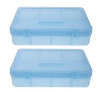 MOKKHNB 2 scatole porta pennelli | Custodia per pennelli a doppio strato | Contenitore per pastelli e articoli di cancelleria | Scatola per penne acquerellabili con fibbia | per penne per pittura,