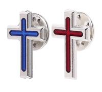 MOKKHNB 2 Spille a Croce di Gesù in Metallo Spilla Cristiana per Comunione Accessorio Religioso Elegante per Abiti da Festa Uomo