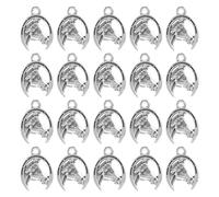 MOKKHNB 20 ciondoli a ferro di cavallo: piccoli ciondoli pendenti in lega - Decorazione vintage per gioielli a forma di cavallo - Accessori per la creazione di gioielli fai da te, portachiavi, collane