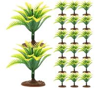 MOKKHNB 20 Pezzi Mini Alberi Artificiali in Plastico Aspetto Realistico e Superficie Liscia per Decorazioni di Diorama e Modelli Architettonici