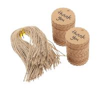 MOKKHNB 200 Pezzi Cartellini Kraft in Carta Kraft 4cm per Fai da Te, Multipurpose e Scrivibili, Come Etichette Handmade e Tag per Bomboniere