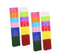 MOKKHNB 24 pezzi Sacchetti Kraft con Manici Sacchetti per Feste e Shopping Colorati per Compleanni Matrimoni e Party