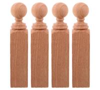 MOKKHNB 4 pezzi di balaustre decorative in legno per colonne, non verniciate, per mobili, corridoi, gallerie e progetti di case delle bambole, 3,7 pollici.