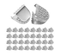 MOKKHNB 40 pezzi di chiusure a scatto per lacci di scarpe - Fibbia a capsula in metallo, supporti decorativi con strass, accessori per allacciatura automatica di scarpe da ginnastica, sportive e per