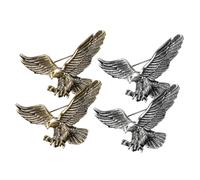MOKKHNB 4pezzi Spilla Forma Di Aquila Per Uomo Fermaglio Vintage Da Bavero Ornamento Per Abbigliamento Design Simbolico Libertà