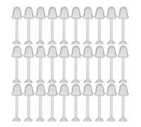 MOKKHNB 50 pezzi di orecchini a perno piatti in plastica trasparente con chiusura a farfalla di ricambio, 3 mm/0,12 pollici, chiusure di sicurezza comode per orecchini, chiusura di sicurezza per