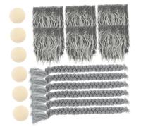 MOKKHNB Barba da Folletto Artigianale di Accessori per Fai da Te Perline di Legno e Naso di Folletto per Decorazioni Natalizie e Feste