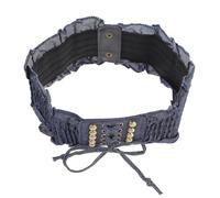 MOKKHNB Cintura Elastica in Denim Macramè Pizzo Elasticizzato, Corsetto Modellante da Donna per Valorizzare la Vita, Accessorio Moda Versatile per Abbigliamento e Fotografia, Colore Blu