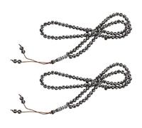MOKKHNB Confezione da 2 perline di preghiera musulmane Tasbih da 8 mm, braccialetto Tasbeeh Misbaha, rosario Dhikr in acrilico, gioielli islamici, accessori per la casa o la meditazione spirituale