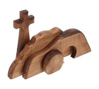MOKKHNB Decorazione Pasquale Ornamento Rustico a Forma di Croce in Legno senza Bave e Resistente Sbiadimento per Casa e Terrazza