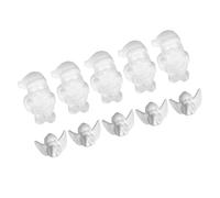 MOKKHNB Decorazioni Natalizie Fai da Te 10 Pezzi di Schiuma Bianca a Forma di Angioletto e Babbo Natale, Kit Creativo per Migliorare L'atmosfera Natalizia e Progetti DIY Regalo