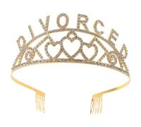 MOKKHNB Diadema da donna per il divorzio - Corona da divorziata con strass e pettini - Accessorio fotografico per la celebrazione del divorzio - Fascia per capelli da regina o principessa per la