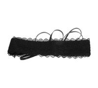 MOKKHNB Fascia da Vita Elegante in Pizzo Nero Cinturino in Pelle Pu, Accessorio Versatile e Comodo per Vestiti Femminili dallo Stile Vintage alla Moda