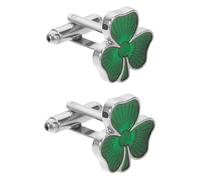 MOKKHNB Gemelli da Uomo Trifoglio Verde in Lega 2 Pezzi, Eleganti e Resistenti, Facili da Indossare per Eventi Business e Festa di San Patrizio