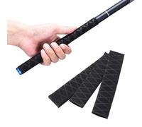 MOKKHNB Guaina Termorestringente in Pe Nero per Impugnature Canne da Pesca, Antiscivolo e Resistente alla Corrosione, Accessorio Indispensabile per Tackle da Pesca